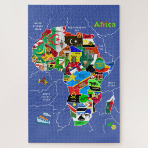 Quebra-cabeça Trabalho de arte do mapa africano