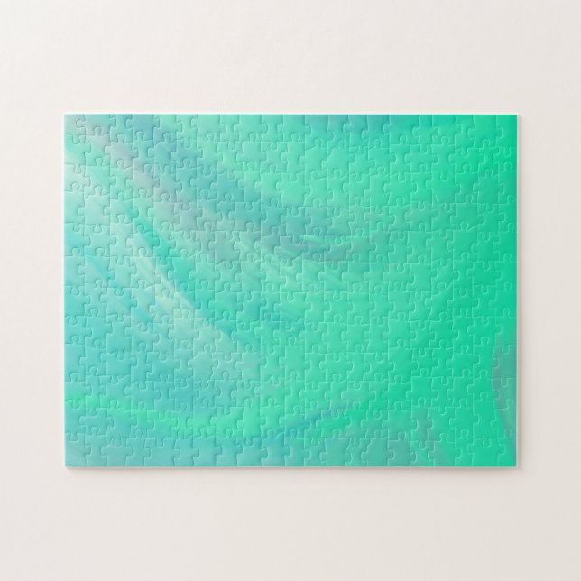 Quebra-cabeça Traços de Pincel Abstratos Turquesa Gradiente Ombr (Horizontal)