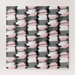 Quebra-cabeça Traços de pincel, decoração cor-de-rosa-cinza.