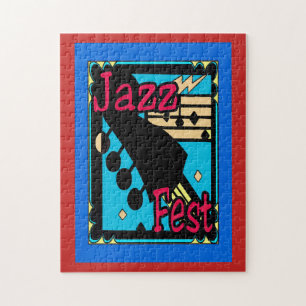Quebra-cabeça Traços Musicais do Jazz Fest Abstrato