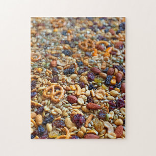 Quebra-cabeça Trail Mix with Nuts Raisins Pretzels