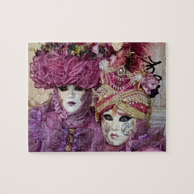 Quebra-cabeça Traje de Carnaval roxo, Veneza (Horizontal)