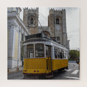 Quebra-cabeça Trama amarela na Catedral de Lisboa em Portugal