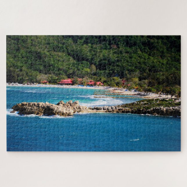 Quebra-cabeça Tranquil Island Paradise Labadee Haiti (Horizontal)