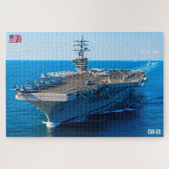 Quebra-cabeça TRANSPORTADORA AERONÁUTICA DOS EUA - CVN 69 (20x30 (Horizontal)