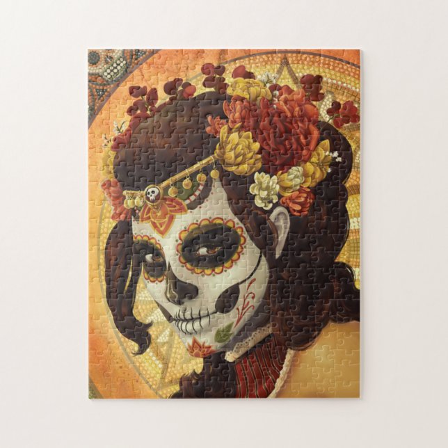 Quebra-cabeça Travesseiro decorativo Dia De Los Muertos (Vertical)