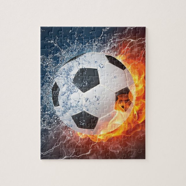 Quebra-cabeça Travesseiro decorativo Flaming de Futebol/Bola de  (Vertical)