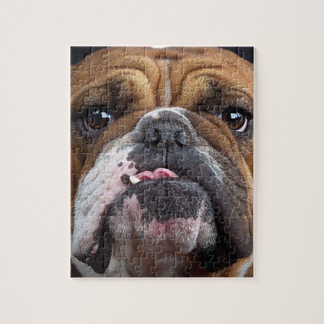 Quebra-cabeça Travesseiro decorativo Inglês Bulldog (Vertical)