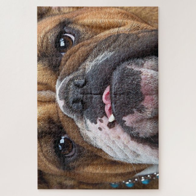 Quebra-cabeça Travesseiro decorativo Inglês Bulldog (Vertical)