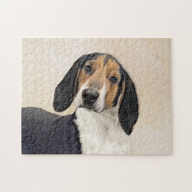 Quebra-cabeça Treing Walker Coonhound Painting - Arte Original (Horizontal)