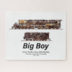 Quebra-cabeça Trem a Vapor Vintage Big Boy Locomotiva Americana 