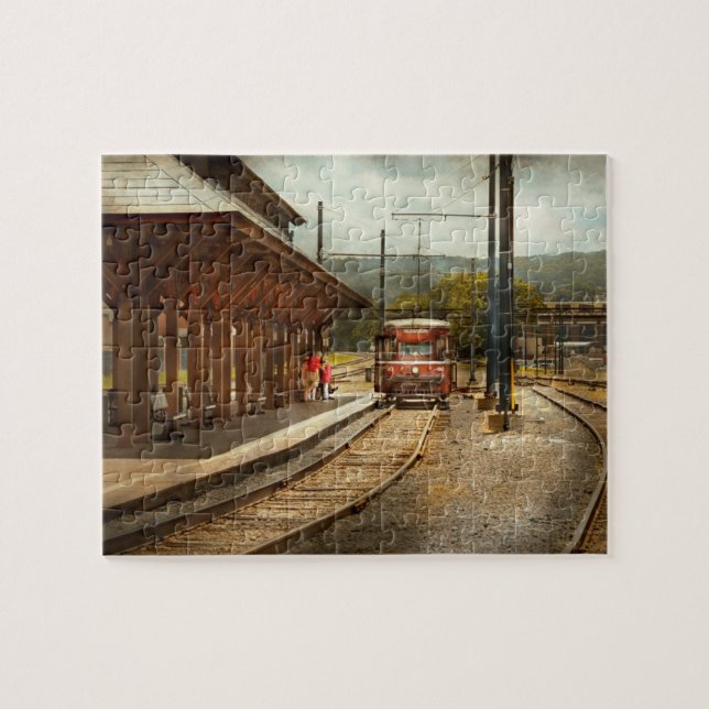 Quebra-cabeça Trem - Embarcando no Scranton Trolley (Horizontal)