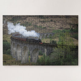 Quebra-cabeça Trem velho do vapor no viaduto de Glenfinnan