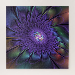 Quebra-cabeça Trendy Colorful Modern Abstrato Fractal