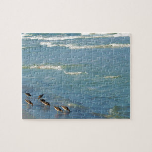Quebra-cabeça Trendy Florida Shorebird Ocean Waves Foto