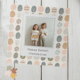 Quebra-cabeça Trendy Pastel Easter Photo Puzzle | Personalized