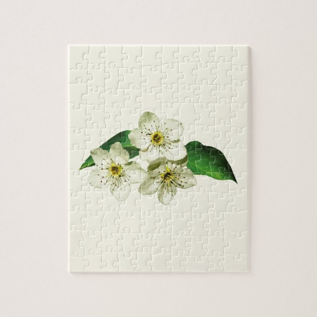 Quebra-cabeça Três Flores de Maçã (Vertical)