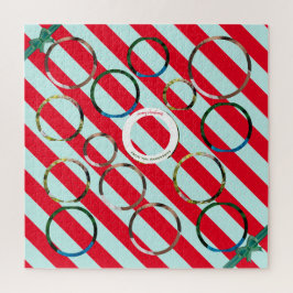 Quebra-cabeça Três Foto Personalizada Red Strike Fab Natal