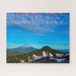 Quebra-cabeça Três Irmãs Oregon. Cartões de natal