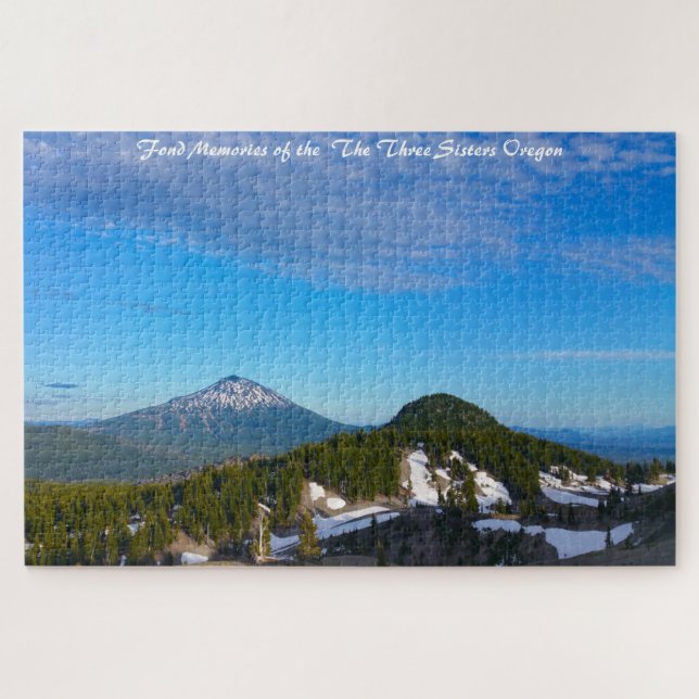 Quebra-cabeça Três Irmãs Oregon. Saudações de Natal Quebra-Cabeç (Horizontal)