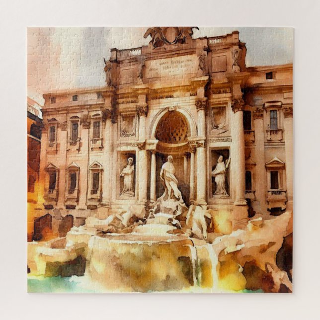 Quebra-cabeça Trevi Fountain, Itália, Roma (Vertical)