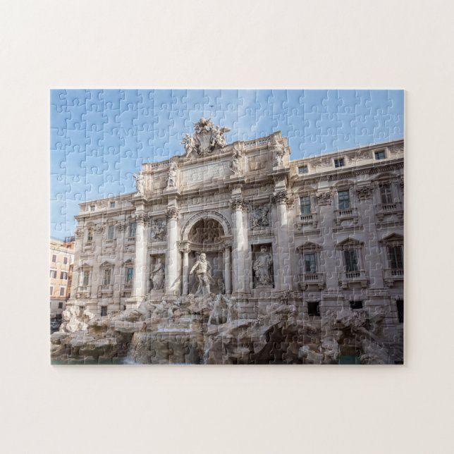 Quebra-cabeça Trevi Fountain no início da manhã - Roma, Itália (Horizontal)