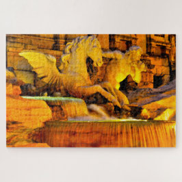 Quebra-cabeça Trevi Fountain Roma.