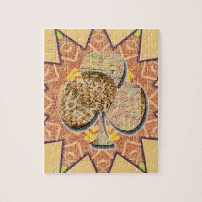 Quebra-cabeça trevo canvas (Vertical)