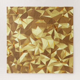 Quebra-cabeça Triângulo Dourado: Textura de fundo Abstrato.
