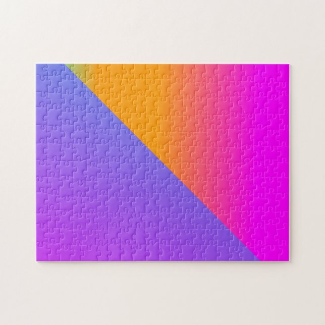 Quebra-cabeça Triângulo Geométrico Super Brilhante com Dois Tom (Horizontal)