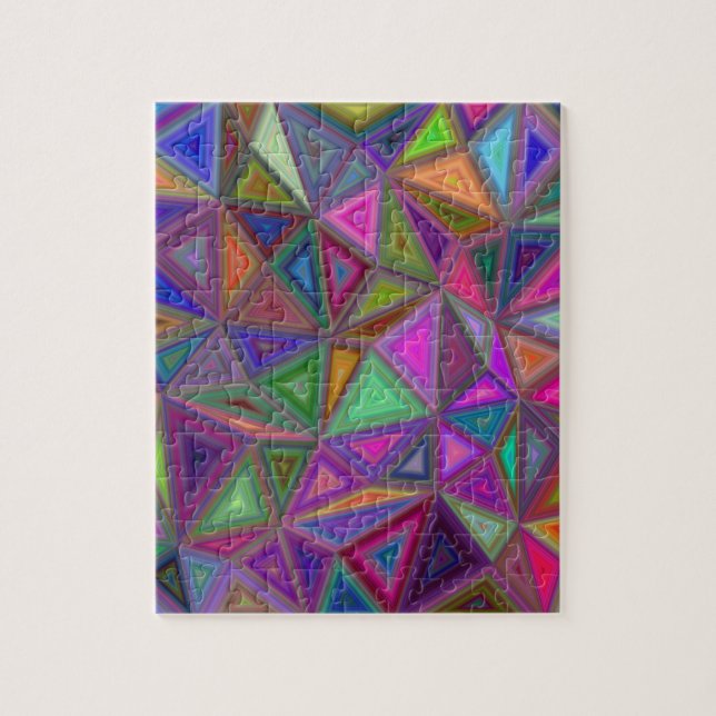 Quebra-cabeça Triângulos caóticos coloridos (Vertical)