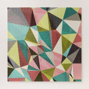 Quebra-cabeça Triângulos Coloridos, Formas Geométricas Abstrato.