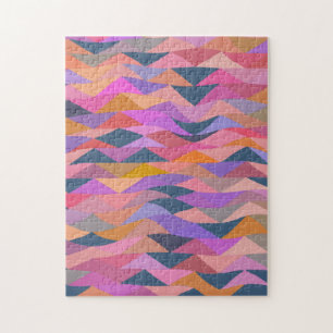 Quebra-cabeça Triângulos de Abstrato brilhante e negrito em core