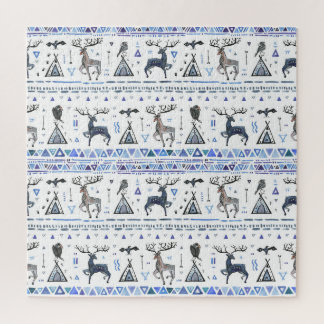 Quebra-cabeça Tribal, animais sonham, sem problemas.