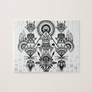 Quebra-cabeça Tribal Nativo abstrato