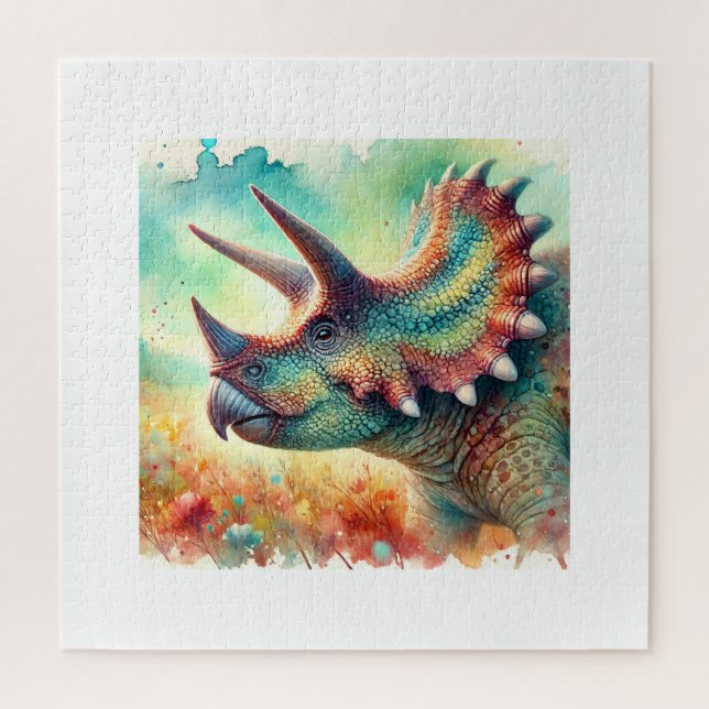 Quebra-cabeça Triceratops 210724AREF145 - Watercolor (Vertical)