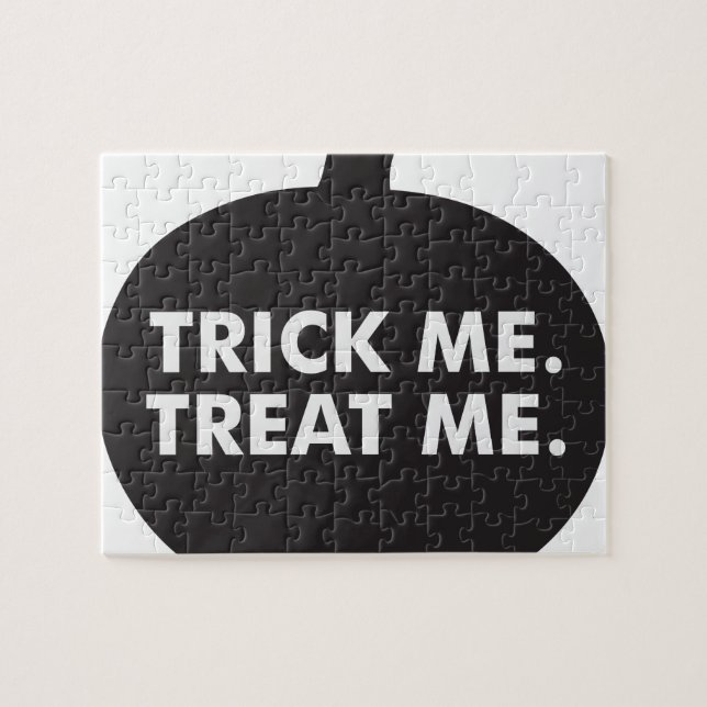 Quebra-cabeça Trick Me Treat Me, Black White (Horizontal)