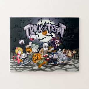 Quebra-cabeça Trick or Treat Espíritos Assustadores Puzzle