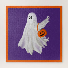Quebra-cabeça Trick Ou Tratando Fantasma Com Balde De Doces De A