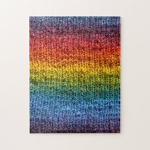 tricotando o Tecido do Rainbow Knit Stockinette