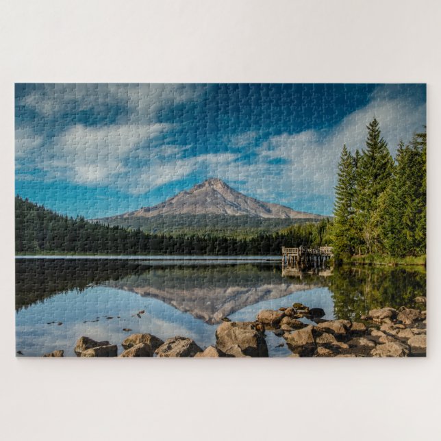 Quebra-cabeça Trillium Lake Monte Hood Oregon (Horizontal)