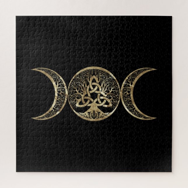 Quebra-cabeça Triple Moon Tree of Life Triquetra (Vertical)