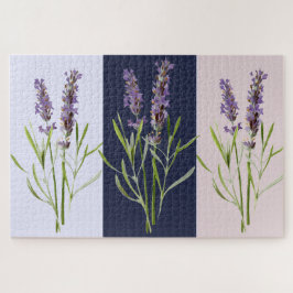 Quebra-cabeça Triptych de lavanda de vinheta