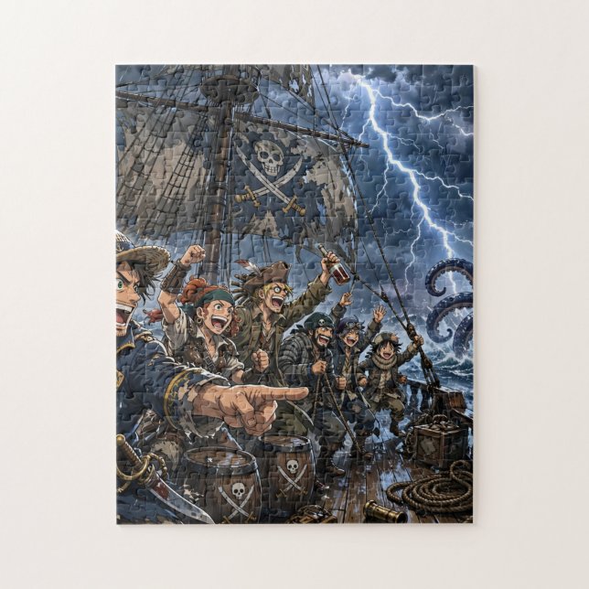 Quebra-cabeça Tripulação Pirata na Tempestade (Vertical)