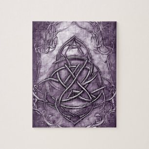 Quebra-cabeça Triquetra Trinity Knot Purple Faux Metal