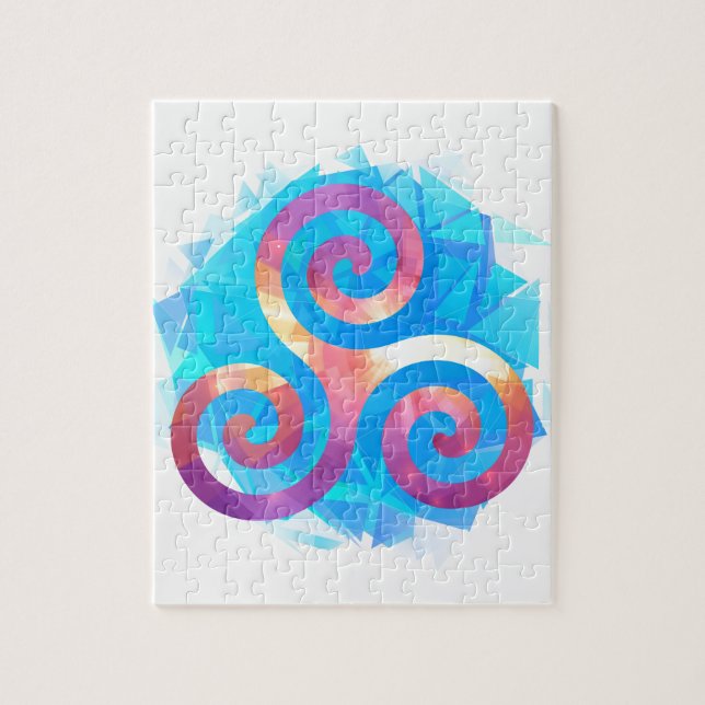 Quebra-cabeça Triskel bretão brilhante (Vertical)