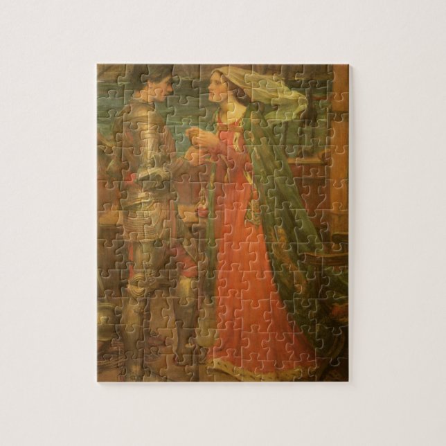 Quebra-cabeça Tristan e Isolda por John William Waterhouse (Vertical)