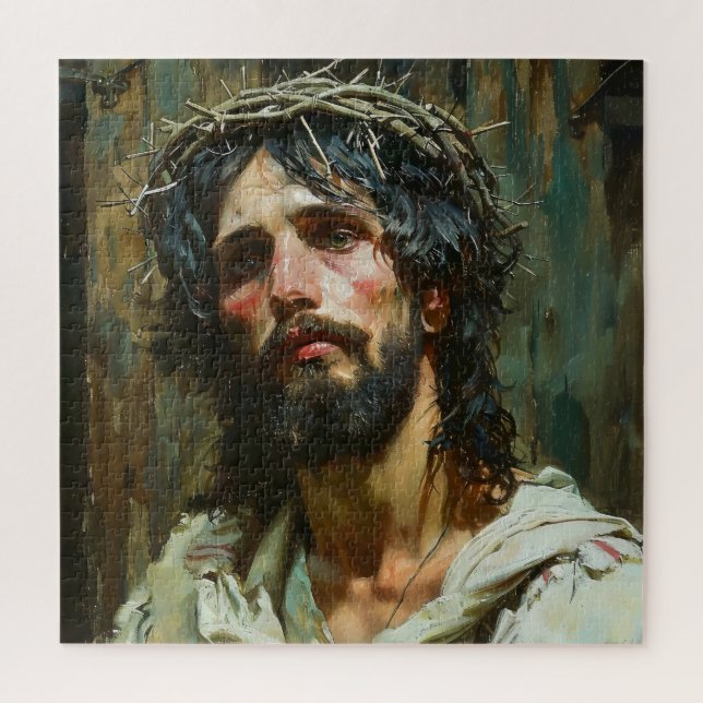 Quebra-cabeça Triste Jesus na Coroa (Vertical)