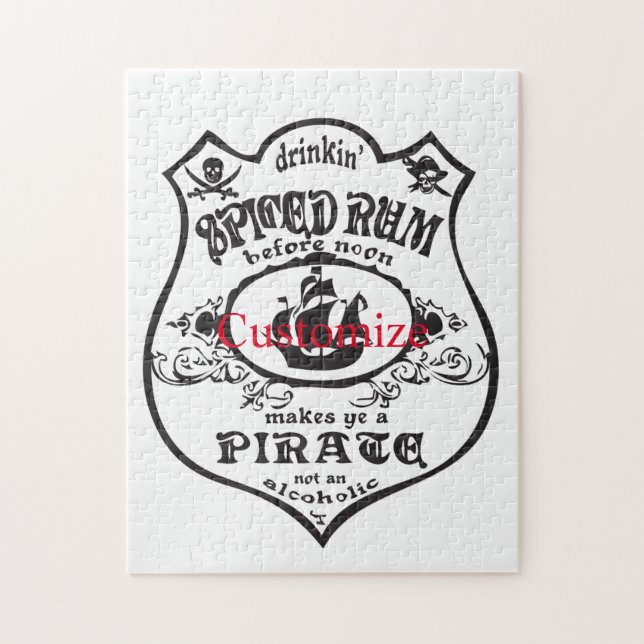 Quebra-cabeça Troço_Troço Do Troço De Bebida Pirata De Rum (Vertical)