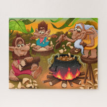 Trolls Engraçados Cozinhando Puzzle